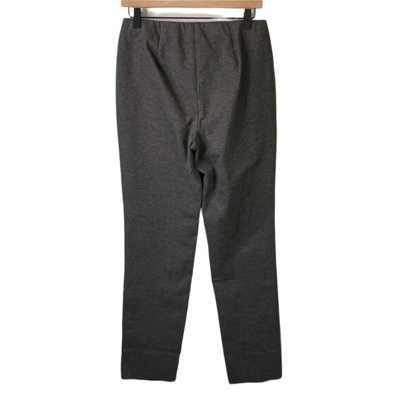 J Jill Ponte Slim Leg Gray Pant Knit Pullon Charcoal Gray Side Slit Size S Tall - Picture 5 of 16